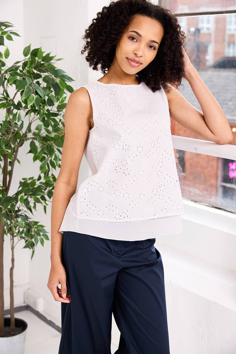 PERUZZI Floral Broderie Top