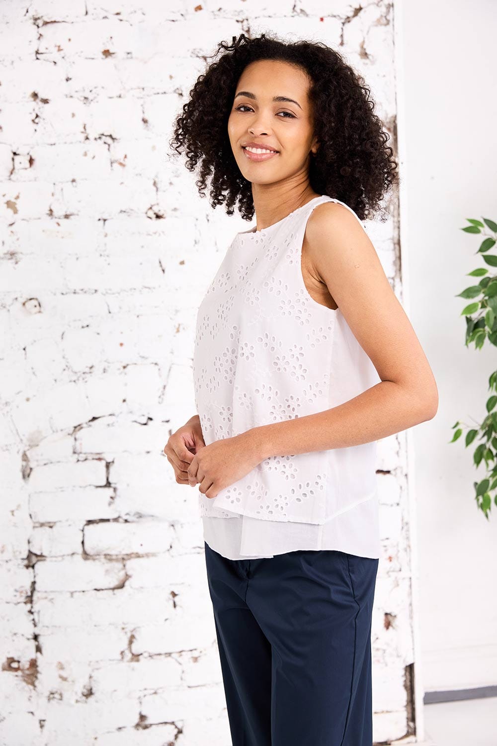 PERUZZI Floral Broderie Top