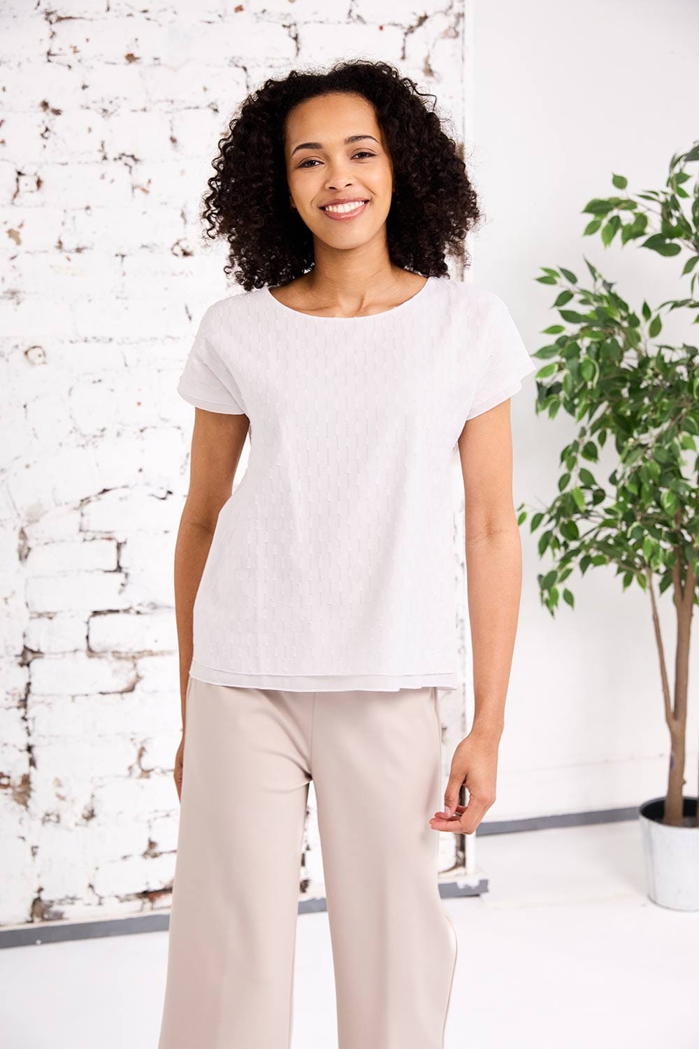 PERUZZI Button Back Top