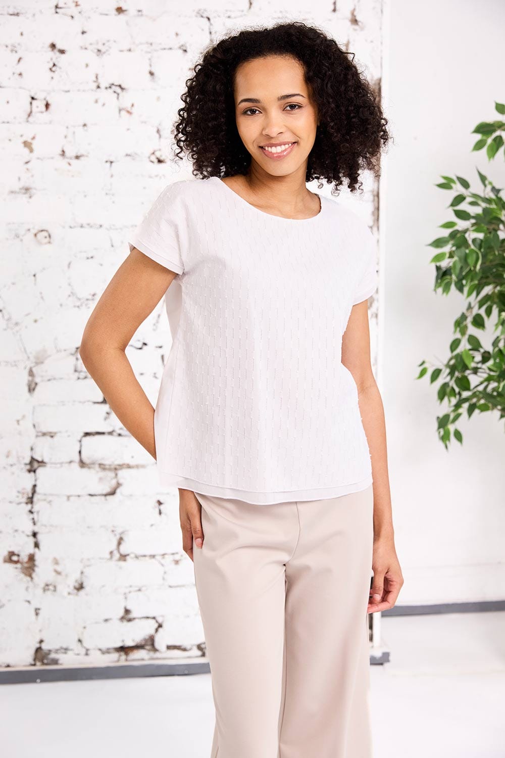 PERUZZI Button Back Top