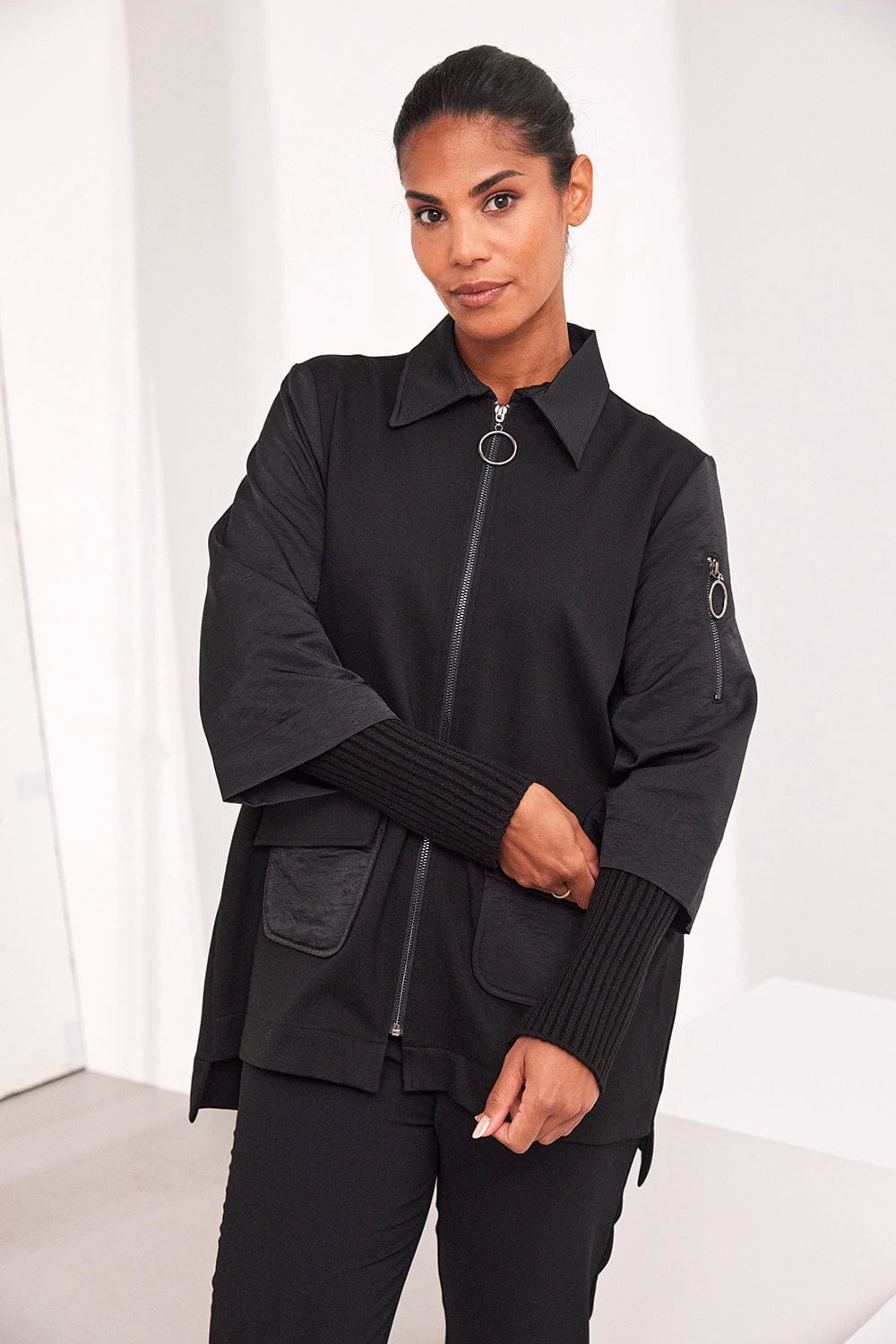 ORA Knit Detail Jacket