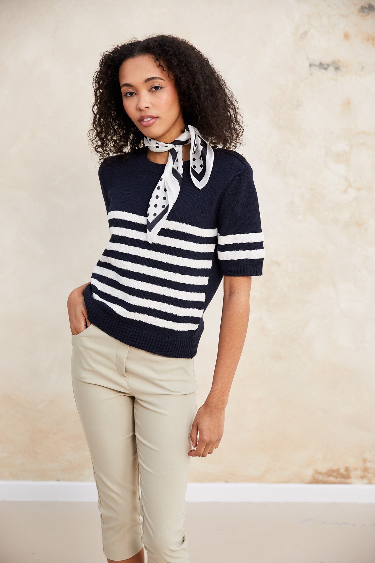 Kartner Stripe Textured Knit