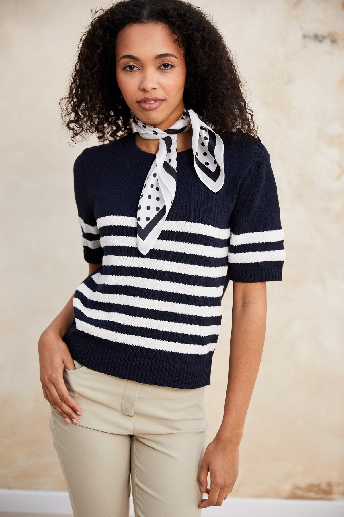 Kartner Stripe Textured Knit