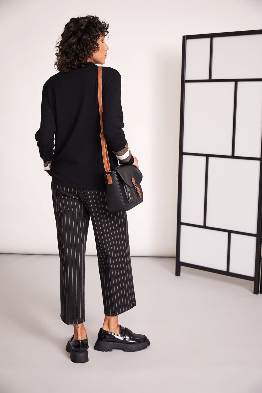 PERUZZI Crop Stripe Trouser