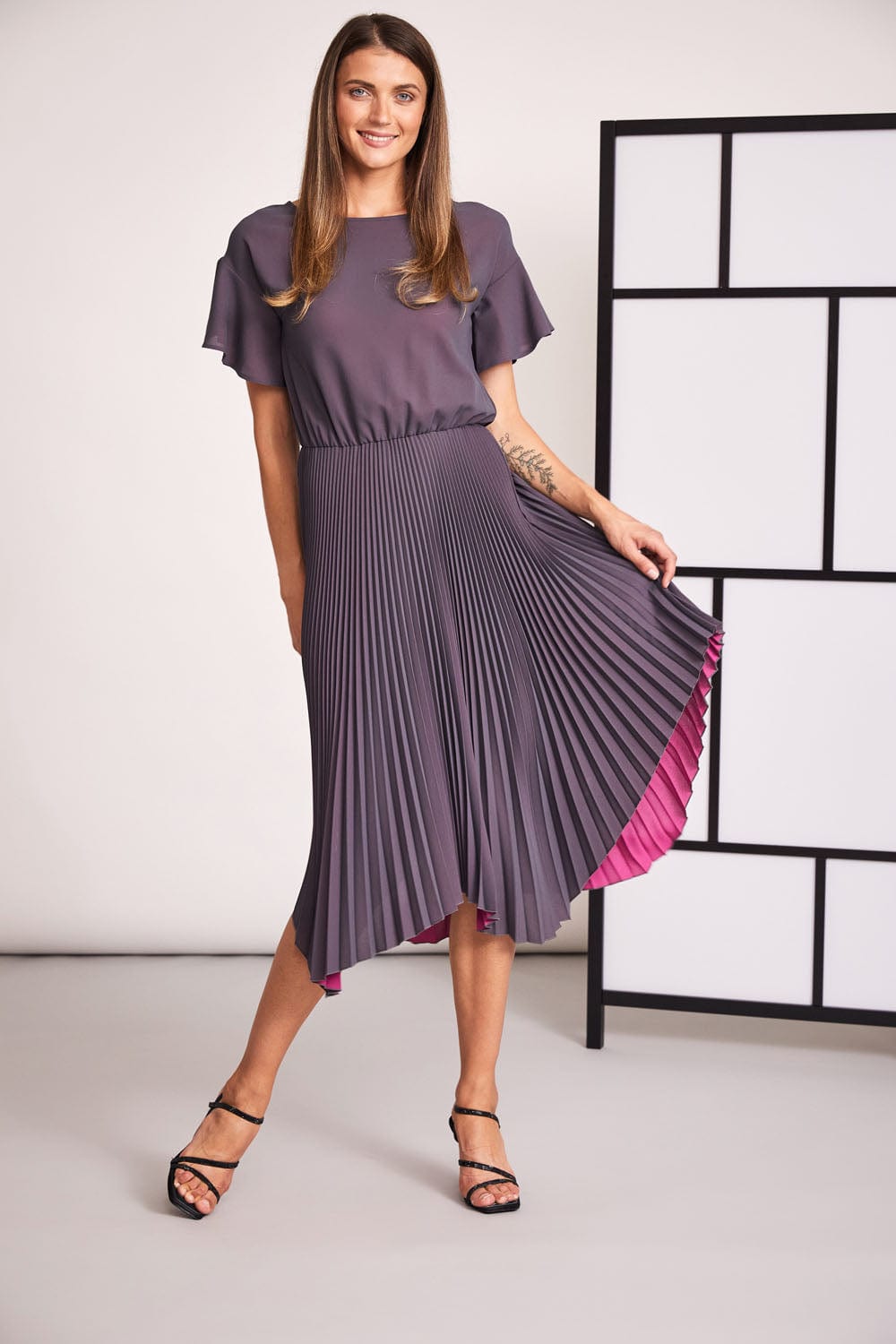 PERUZZI Pleat Dress