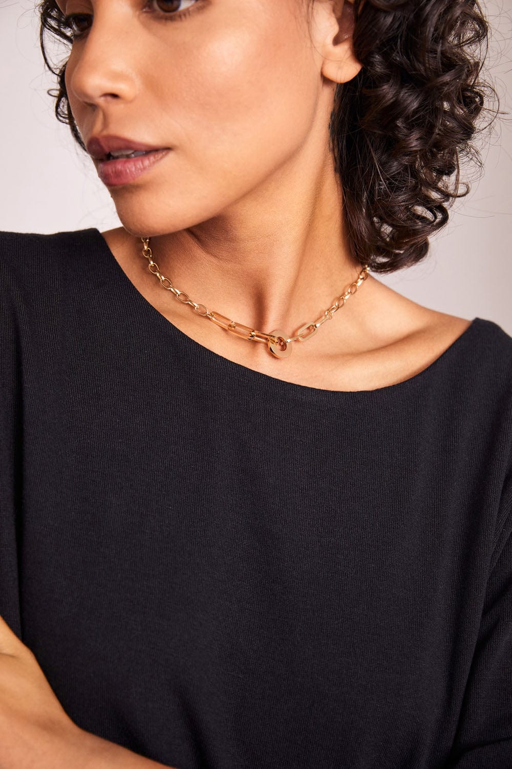 Diamante Circle Necklace
