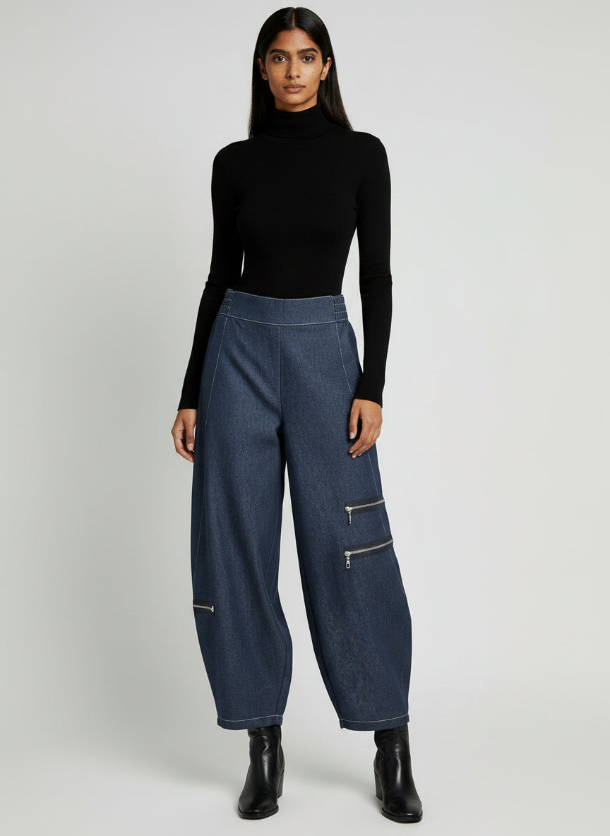 MY SOUL Zip Barrel Trouser