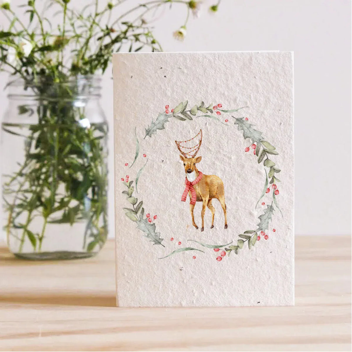 Christmas Reindeer Plantable Seed Card