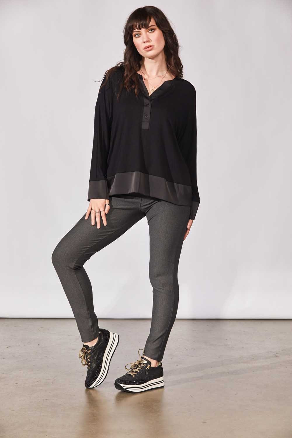 PERUZZI Pleather Trim Legging