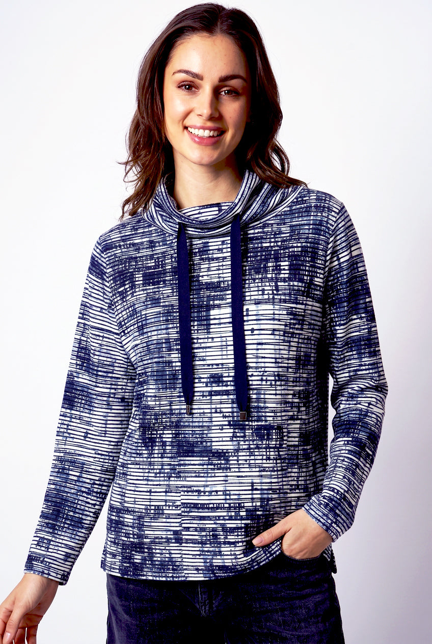 Kartner Print Cowl Top