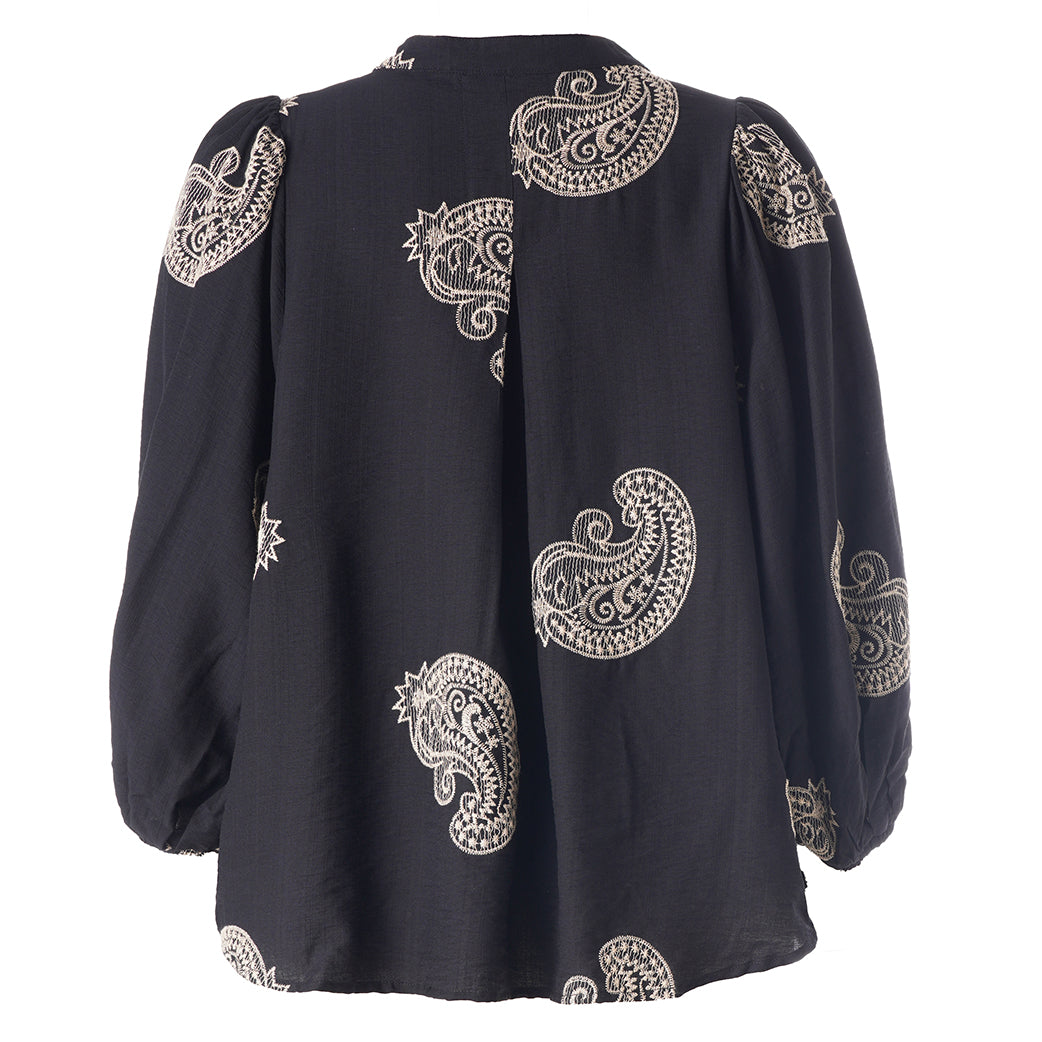GOZZIP Paisley Print Blouse