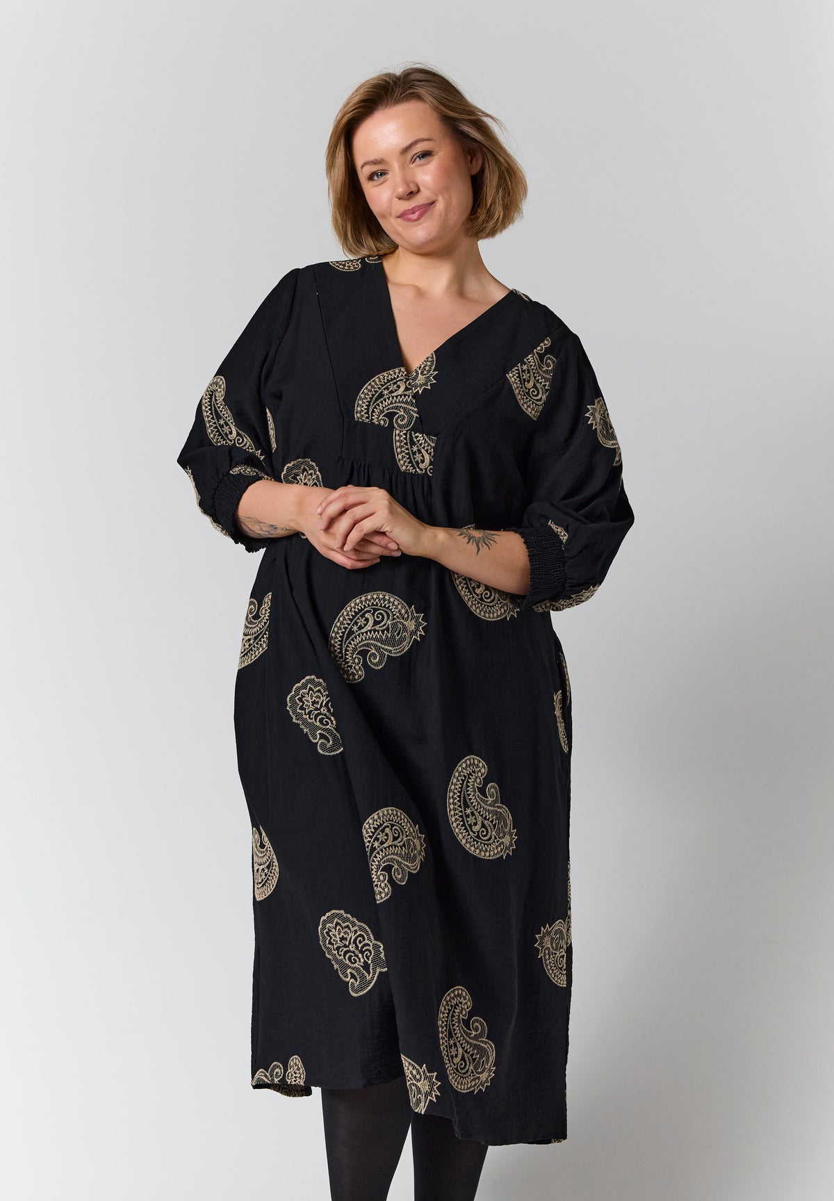 GOZZIP Paisley Print Dress