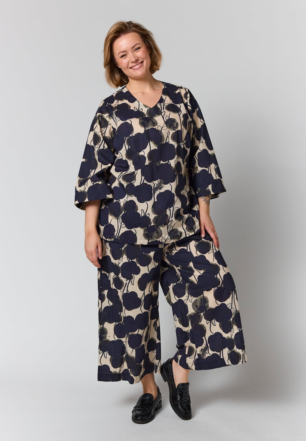 GOZZIP Print Long sleeve Top
