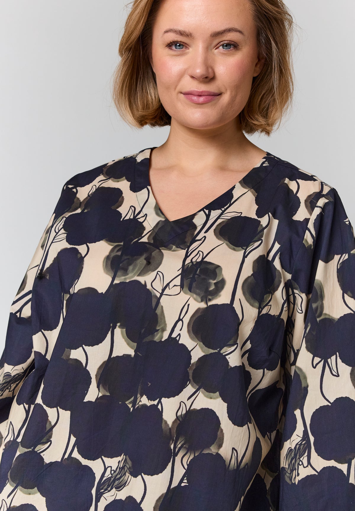 GOZZIP Print Long sleeve Top