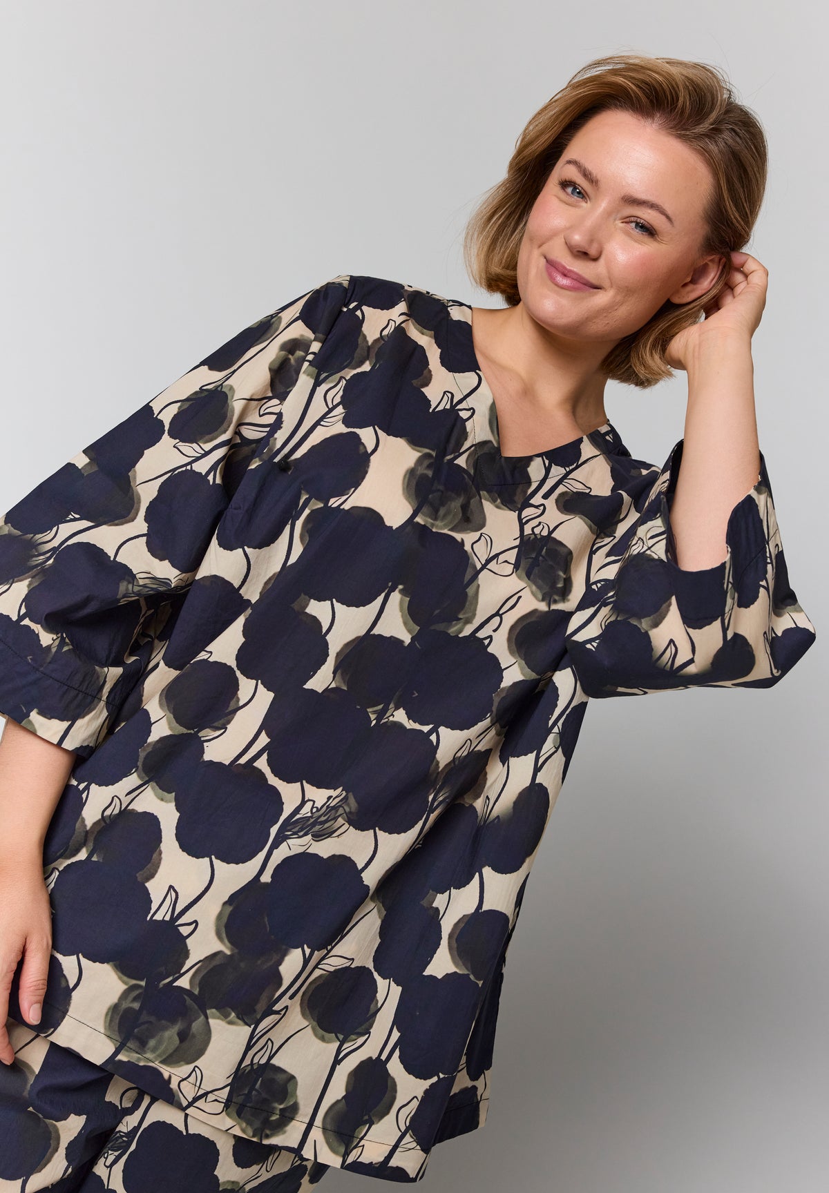GOZZIP Print Long sleeve Top