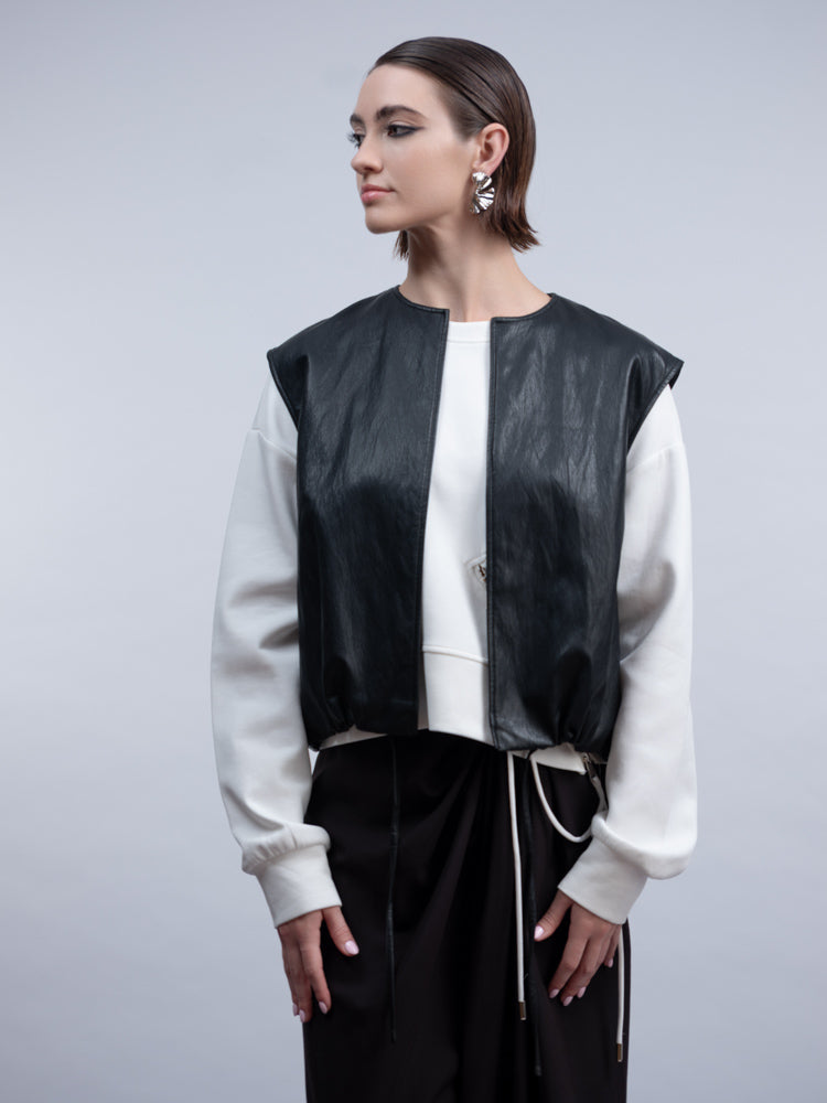 HAKKO Pleather Waistcoat