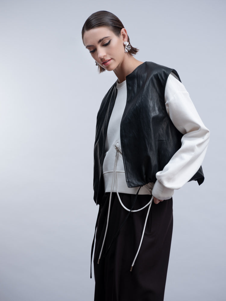 HAKKO Pleather Waistcoat