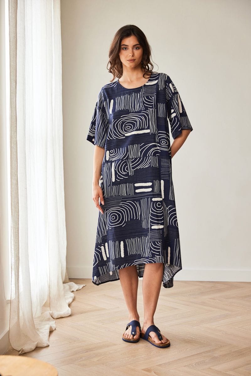 PERUZZI Ripple Print Dress