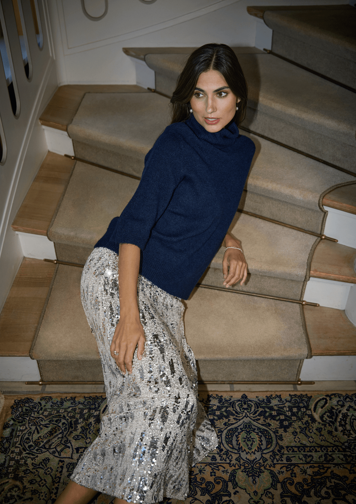 Soyaconcept Long Sequin Skirt