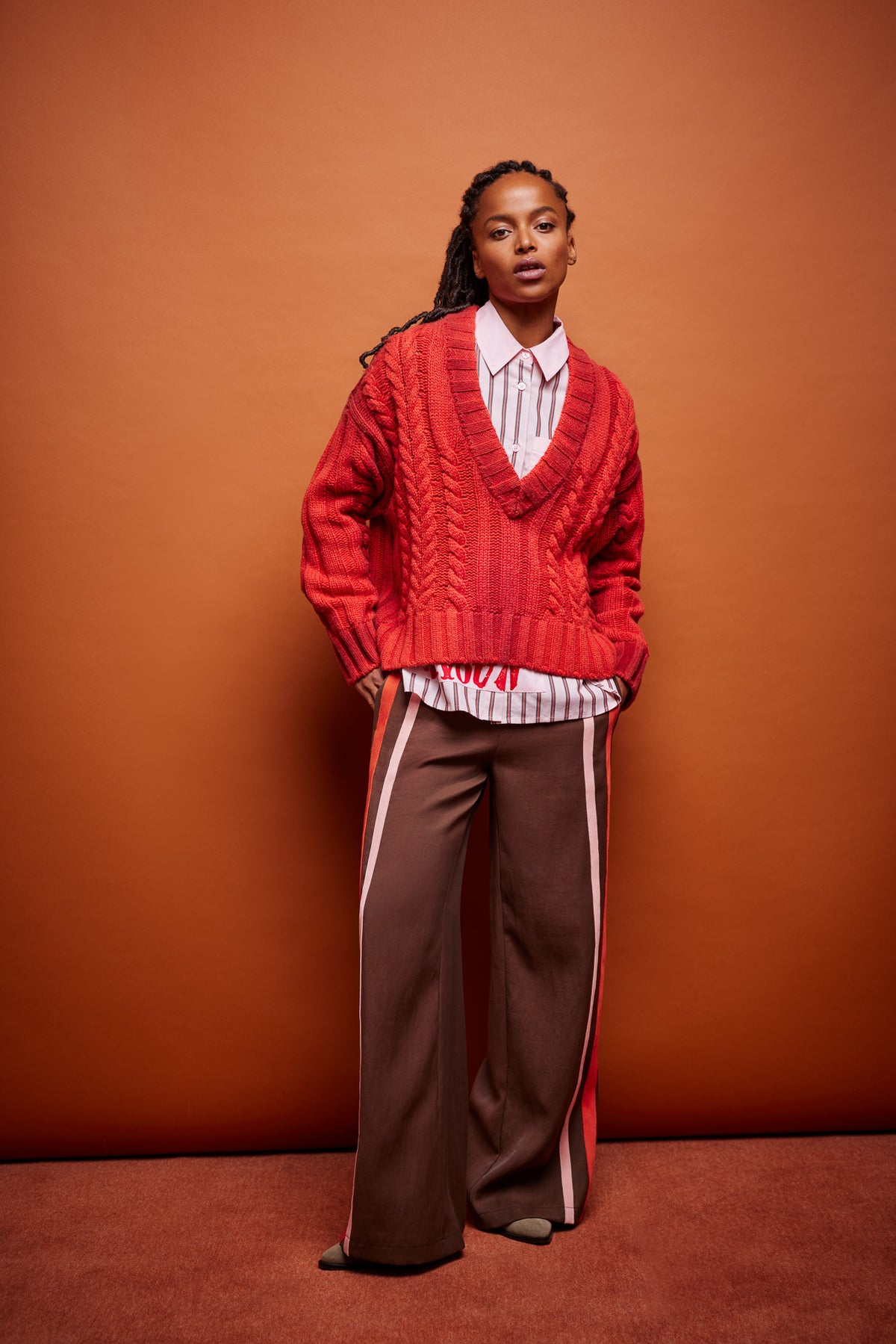 LE COMTE Stripe Trouser