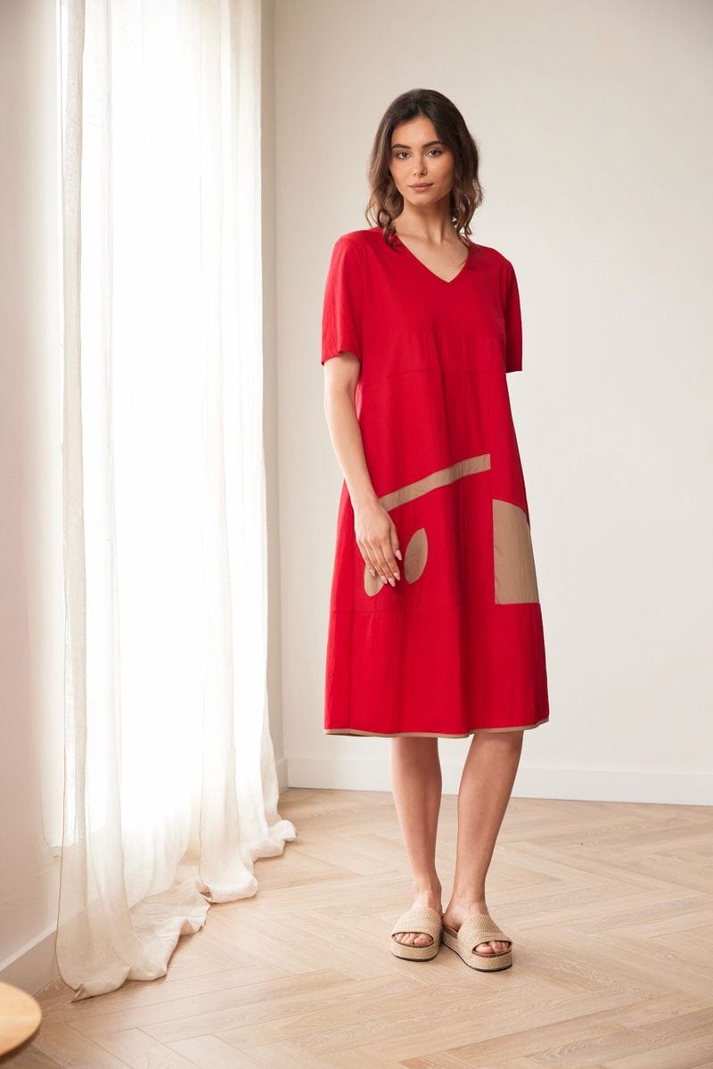 PERUZZI Colour Trim Dress