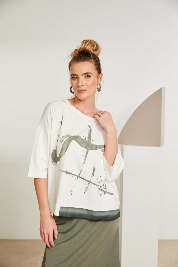 NAYA Squiggle Splat Print Top