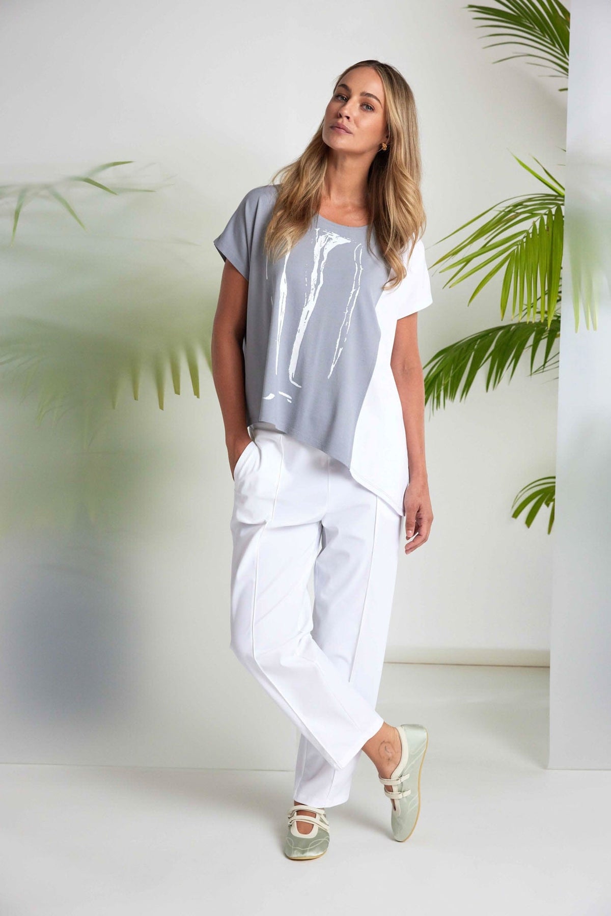 NAYA Contrast Block Top