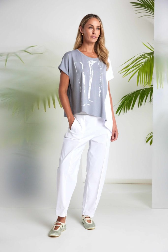 NAYA Contrast Block Top