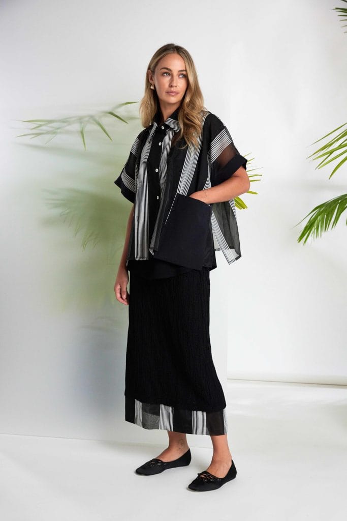 NAYA Sheer Trim Skirt