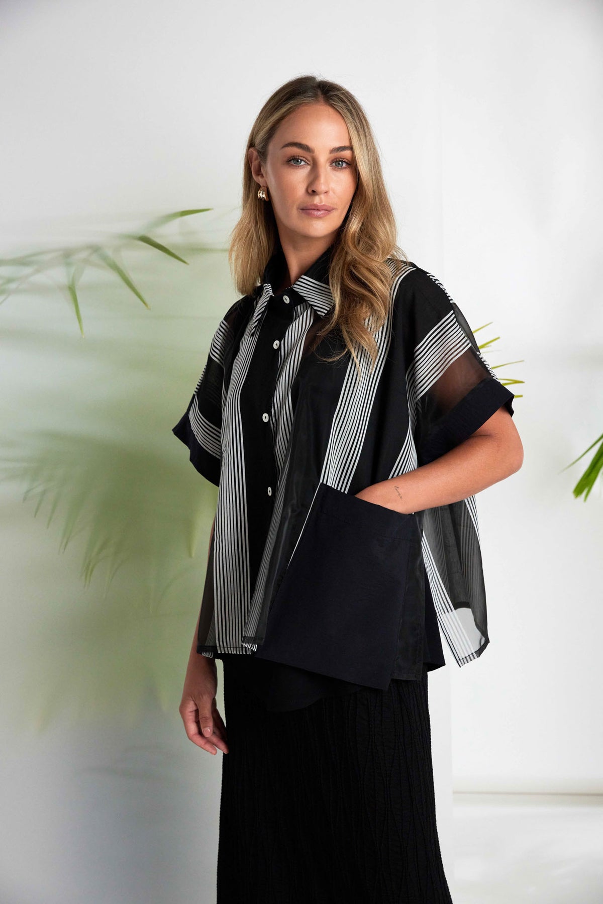 NAYA Sheer Trim Skirt