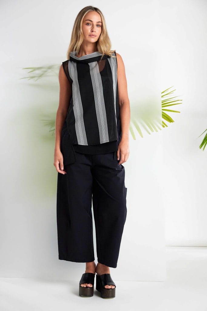 NAYA Sheer Stripe Top