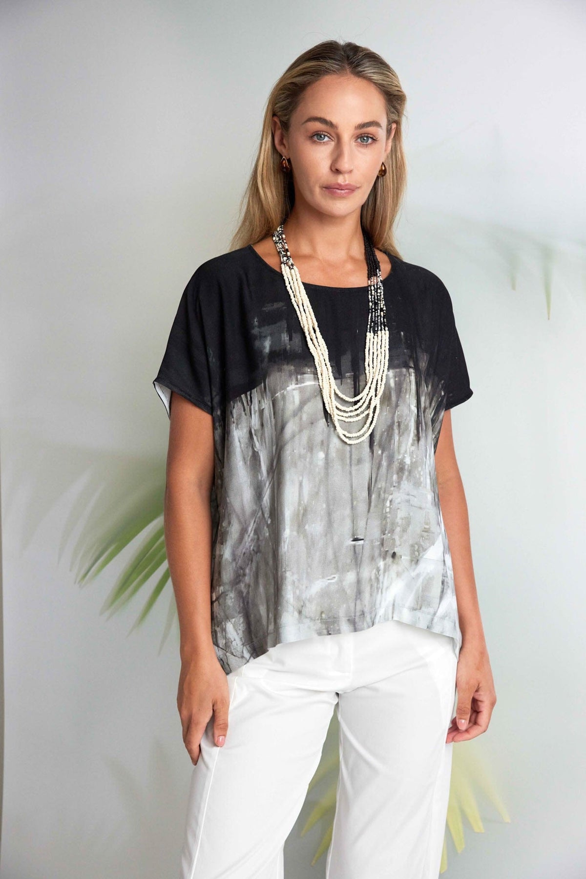 NAYA Stroke Print Top