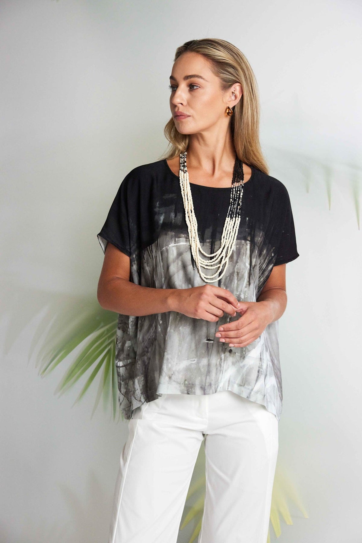 NAYA Stroke Print Top