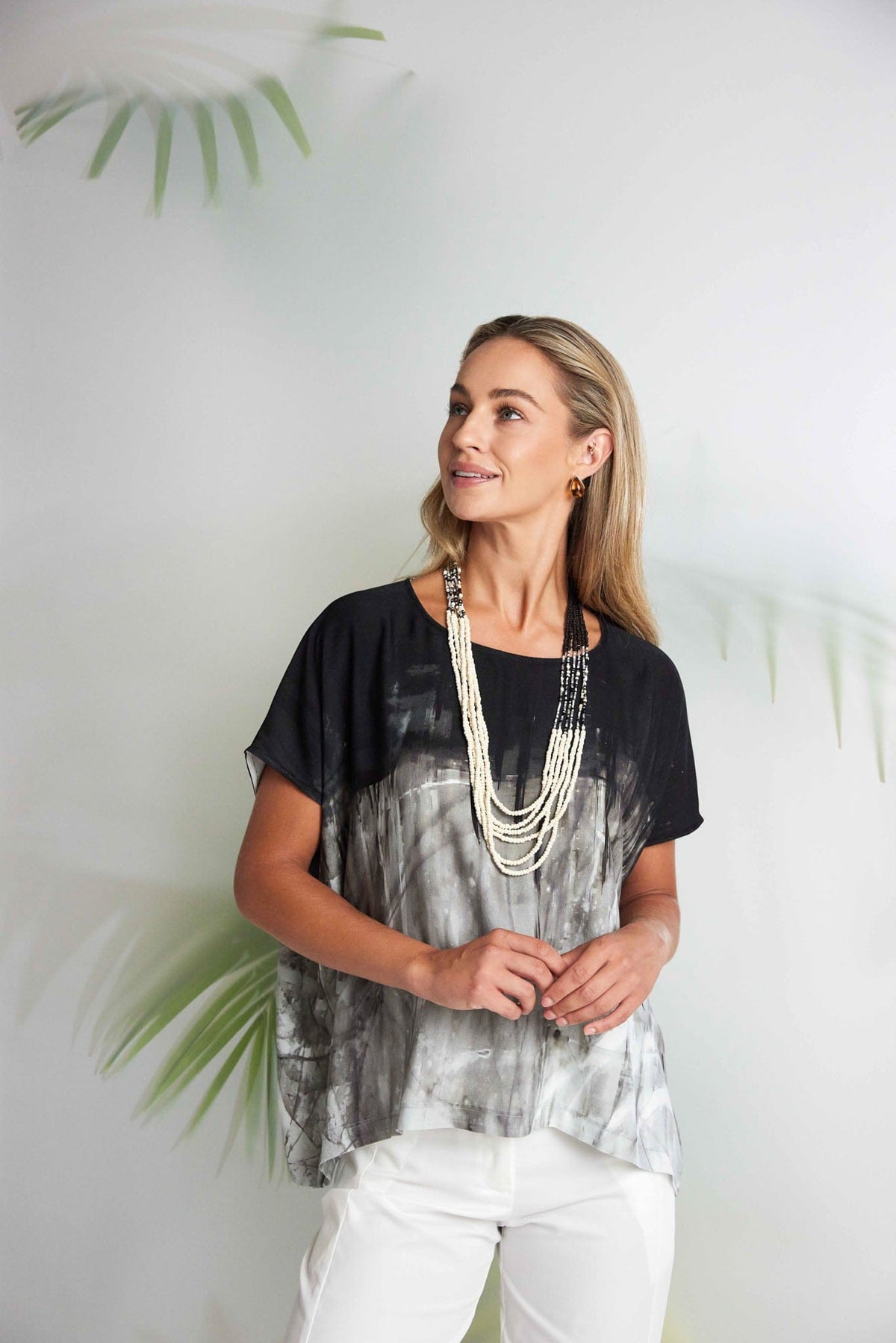 NAYA Stroke Print Top