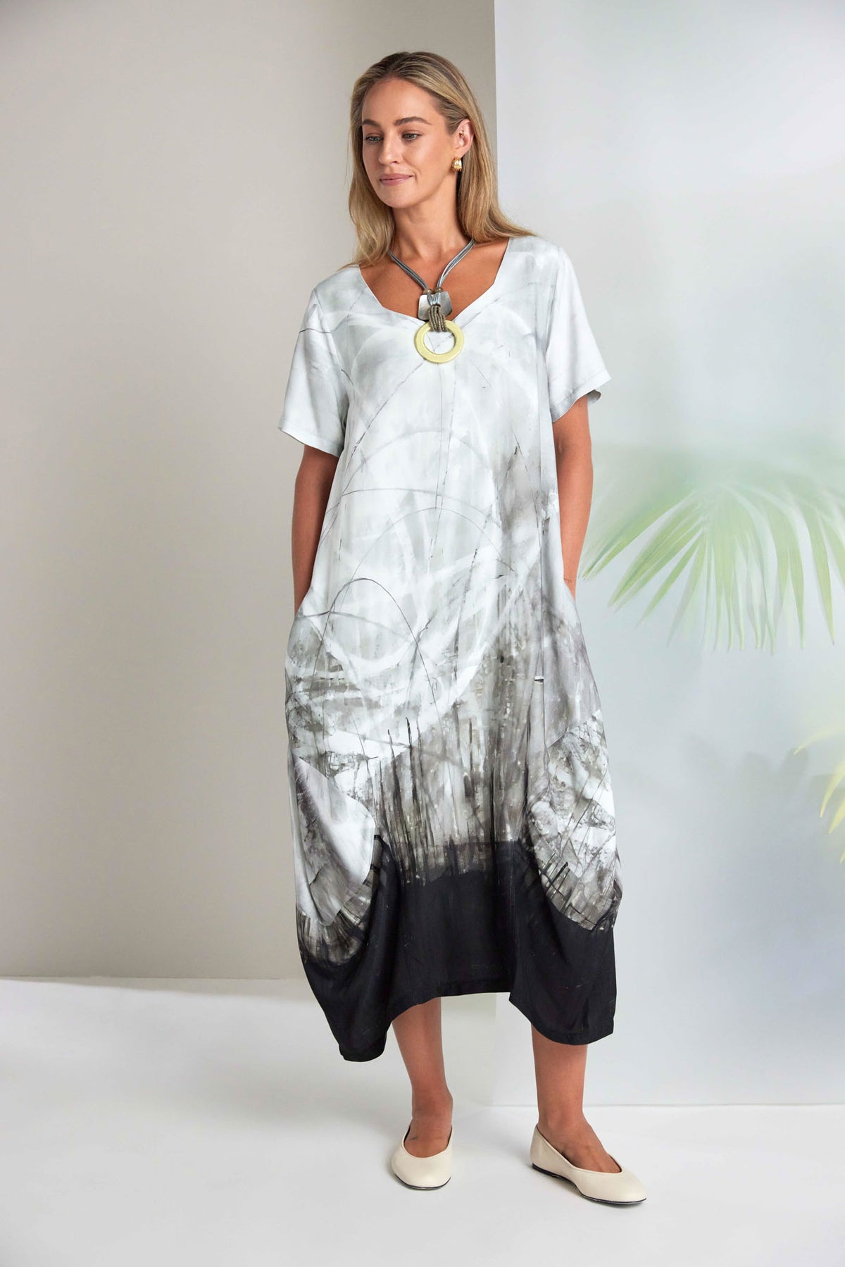 NAYA Stroke Print Dress