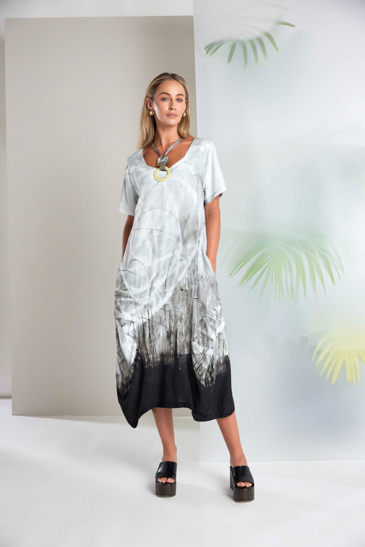 NAYA Stroke Print Dress