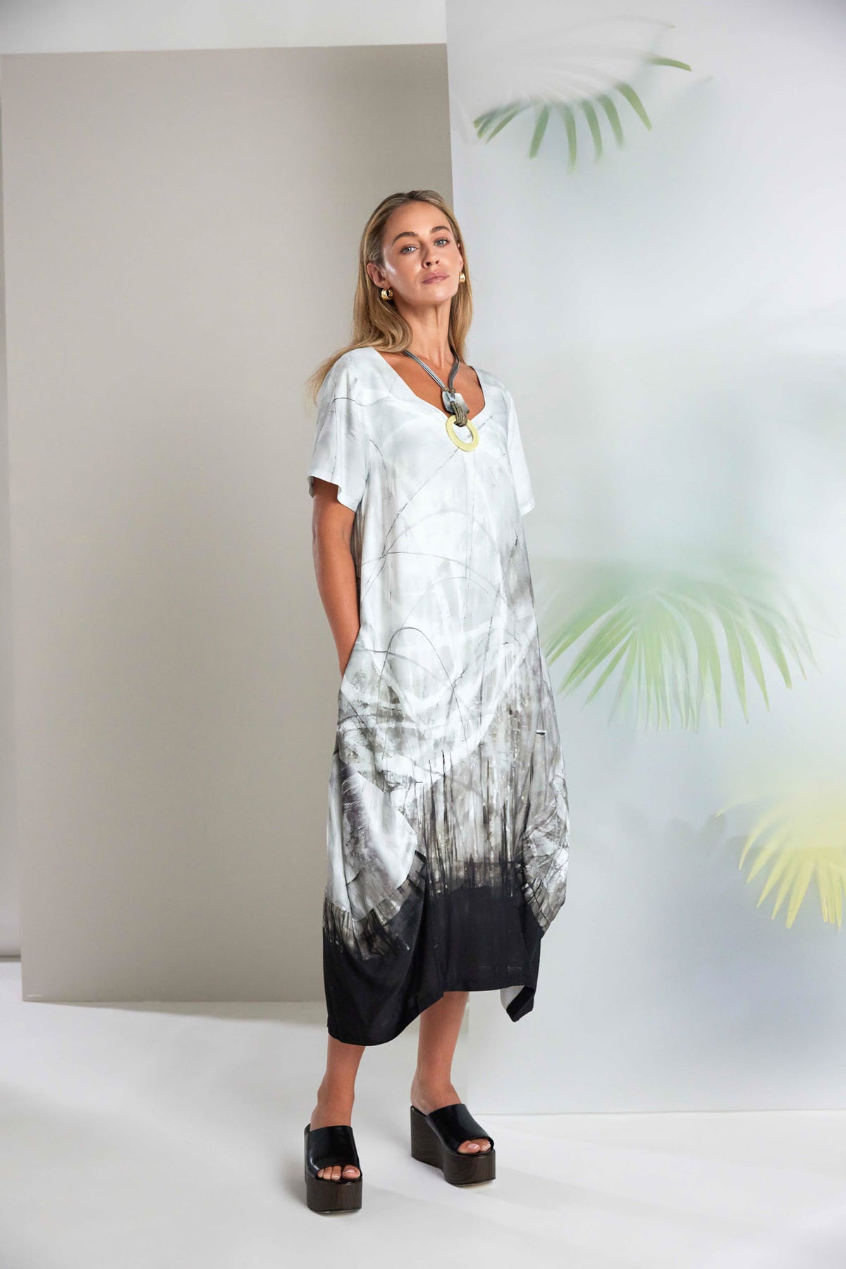 NAYA Stroke Print Dress