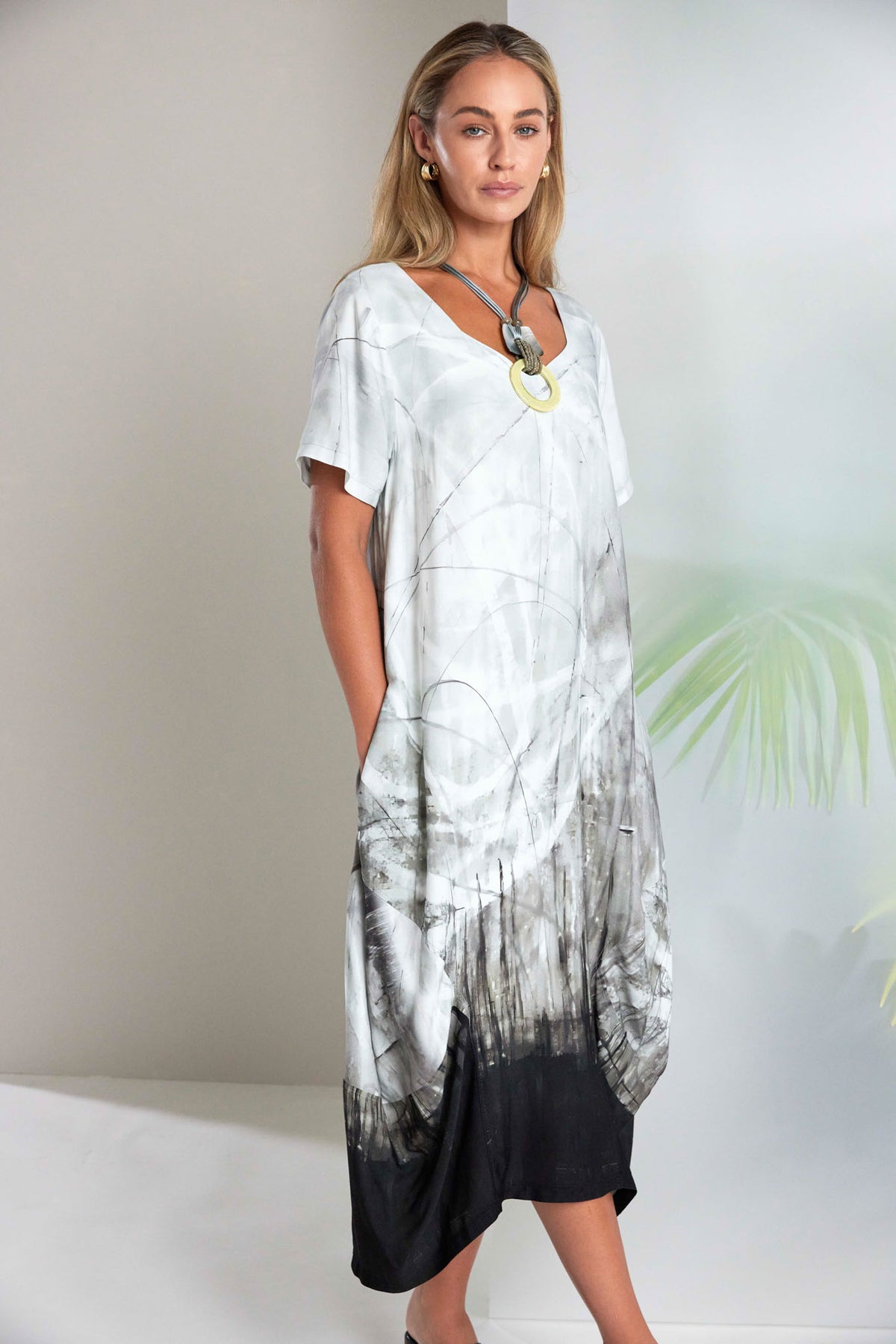 NAYA Stroke Print Dress