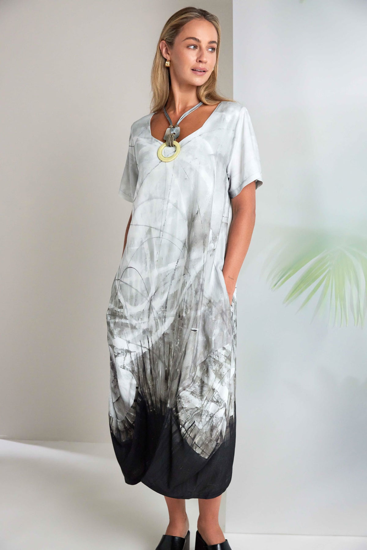 NAYA Stroke Print Dress