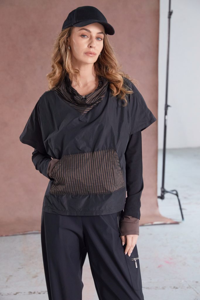 NAYA Striped Collar Top