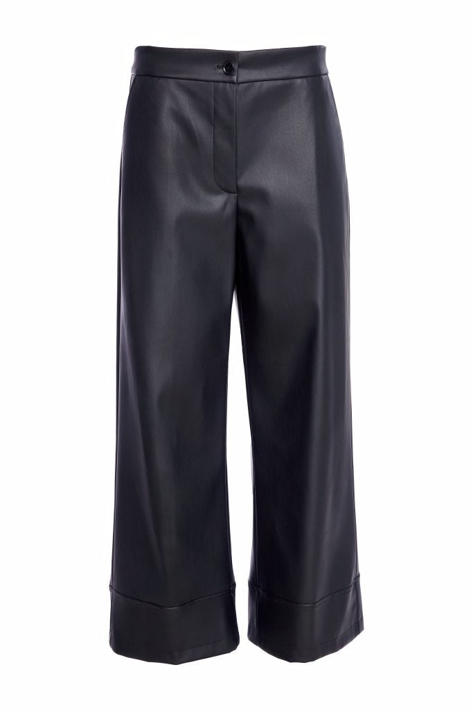 NAYA Wide Leg Pleather Culotte