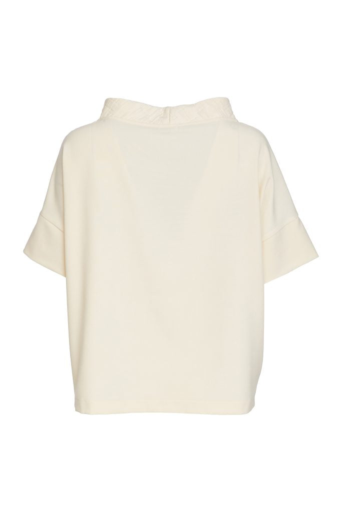 NAYA Quilted Mixed Fabric Top