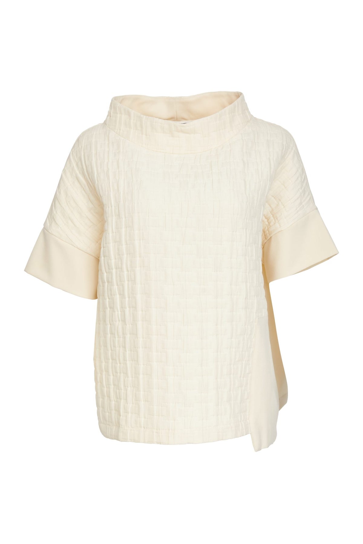 NAYA Quilted Mixed Fabric Top