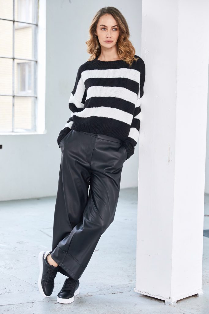 NAYA Wide Leg Pleather Culotte