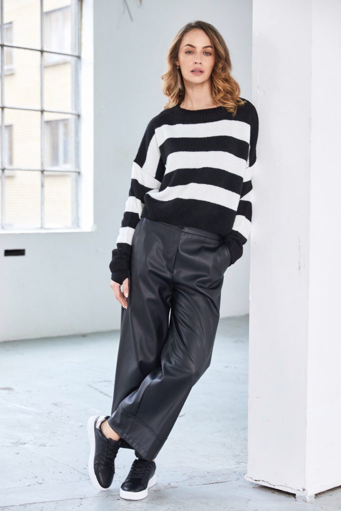 NAYA Wide Leg Pleather Culotte