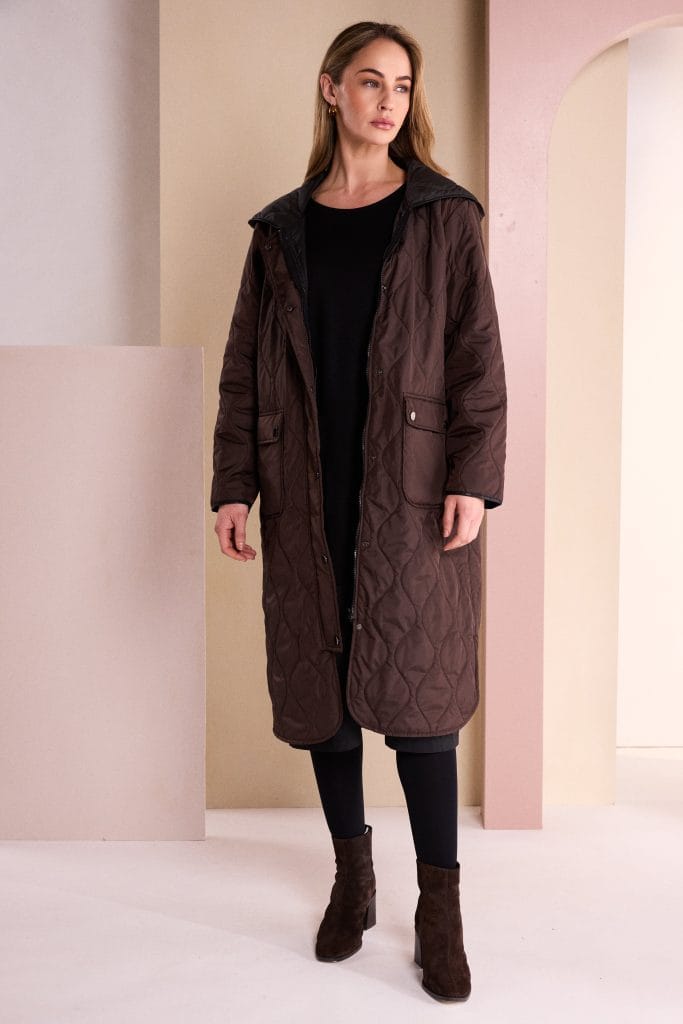 NAYA Patch Dress With Snood