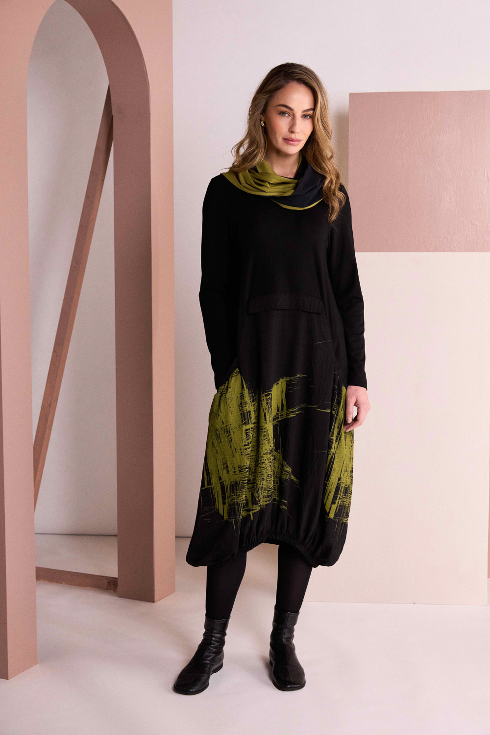 NAYA Scratch Print Dress
