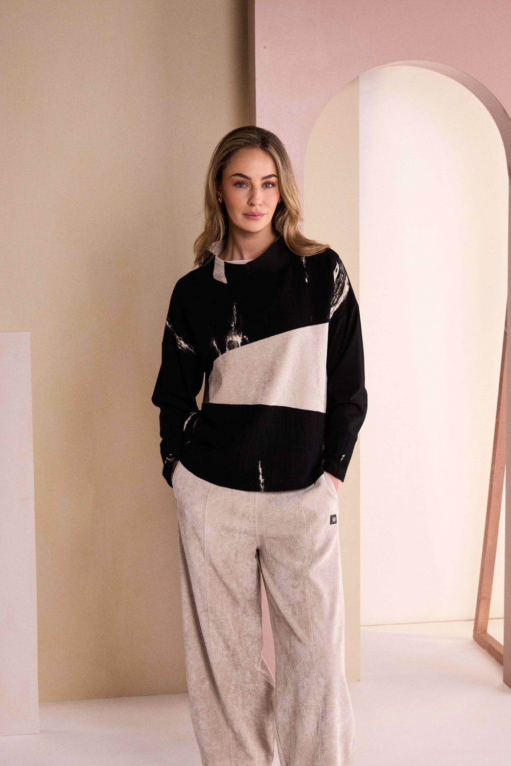 NAYA Cord Mix Long Top