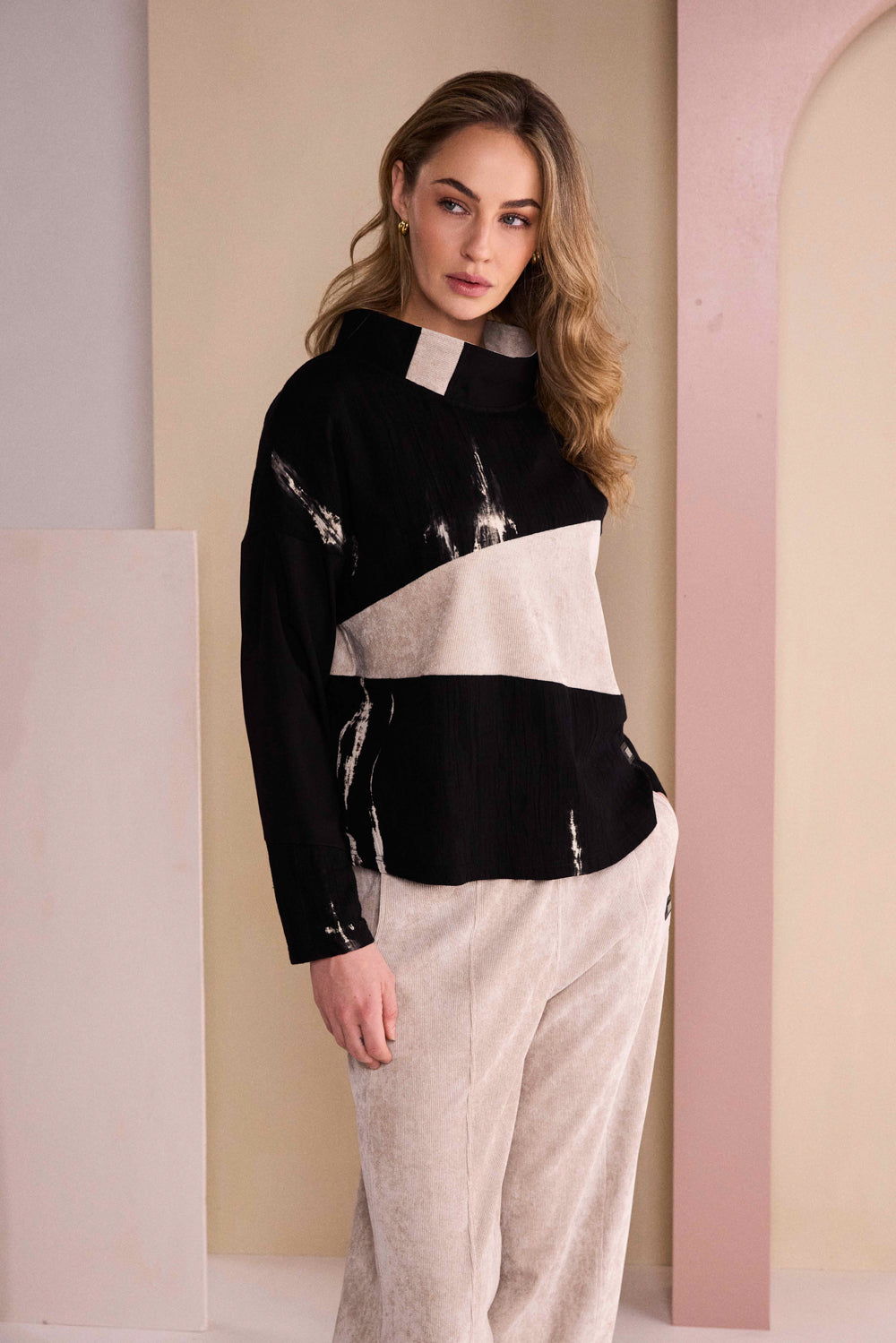 NAYA Cord Mix Long Top