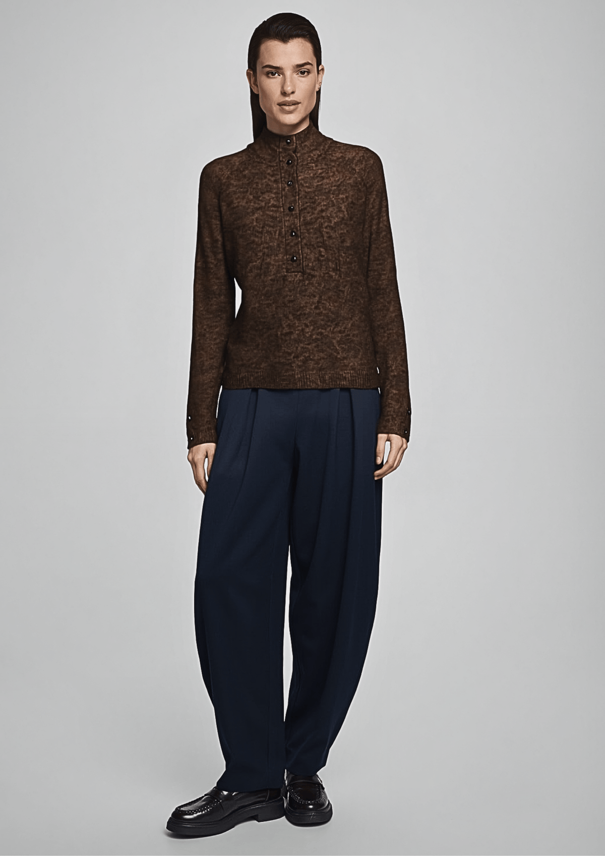 MSCH Funnel Knit With Buttons